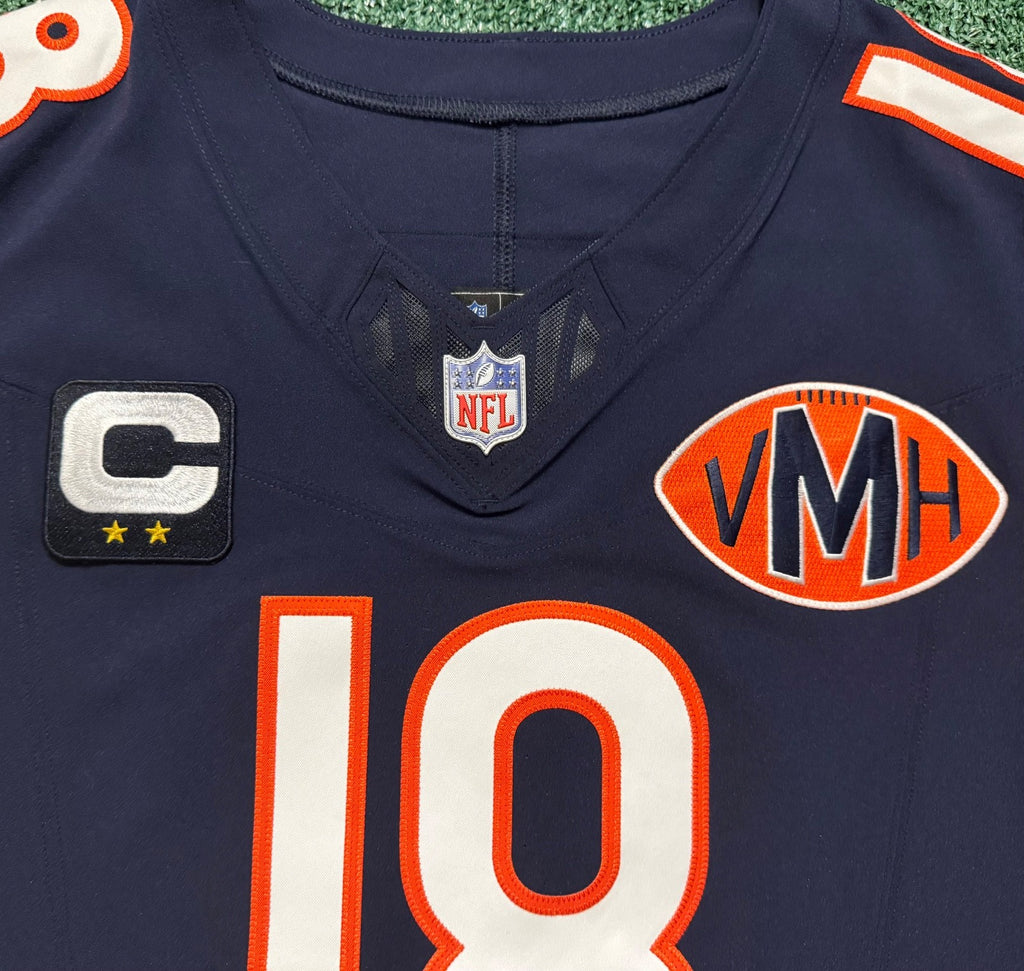 Caleb Williams Chicago Bears Jersey #18 Nike Vapor FUSE Elite Navy Size 40 (Medium) NFL