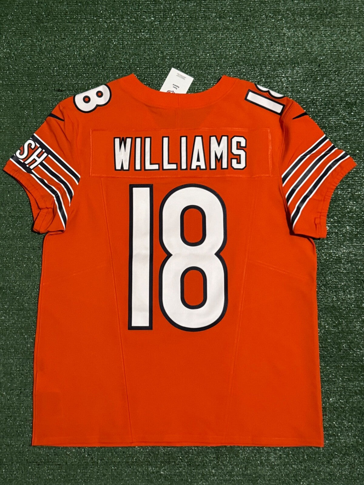 Caleb Williams Chicago Bears Jersey #18 Nike Vapor FUSE Elite Orange Size 44 (Large) NFL