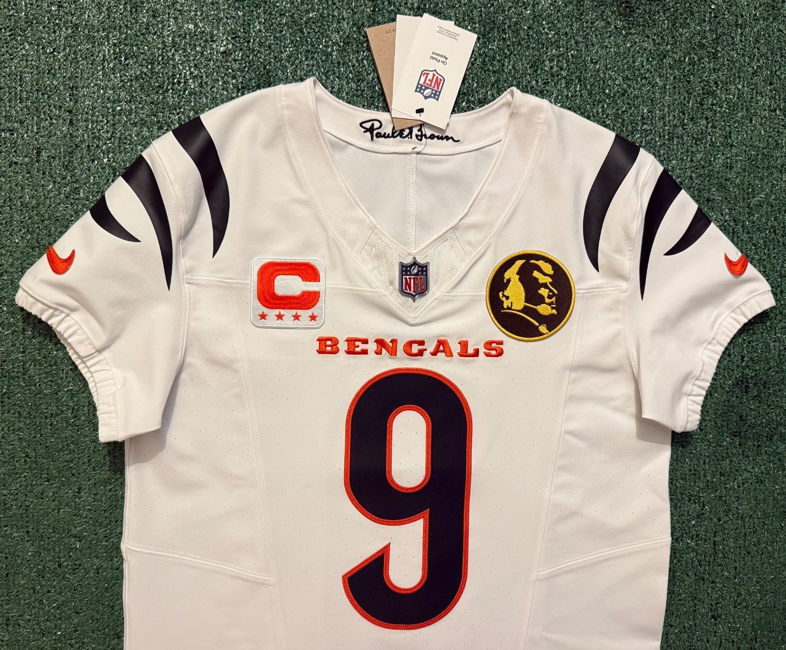 Joe Burrow Cincinnati Bengals Jersey #9 Nike Vapor FUSE Elite White Size 40 (M) NFL