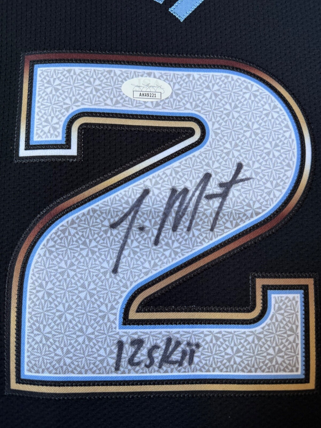 Ja Morant Memphis Grizzlies Autographed Jersey #12 Nike ADV Authentic Blue Size 48 (L) NBA