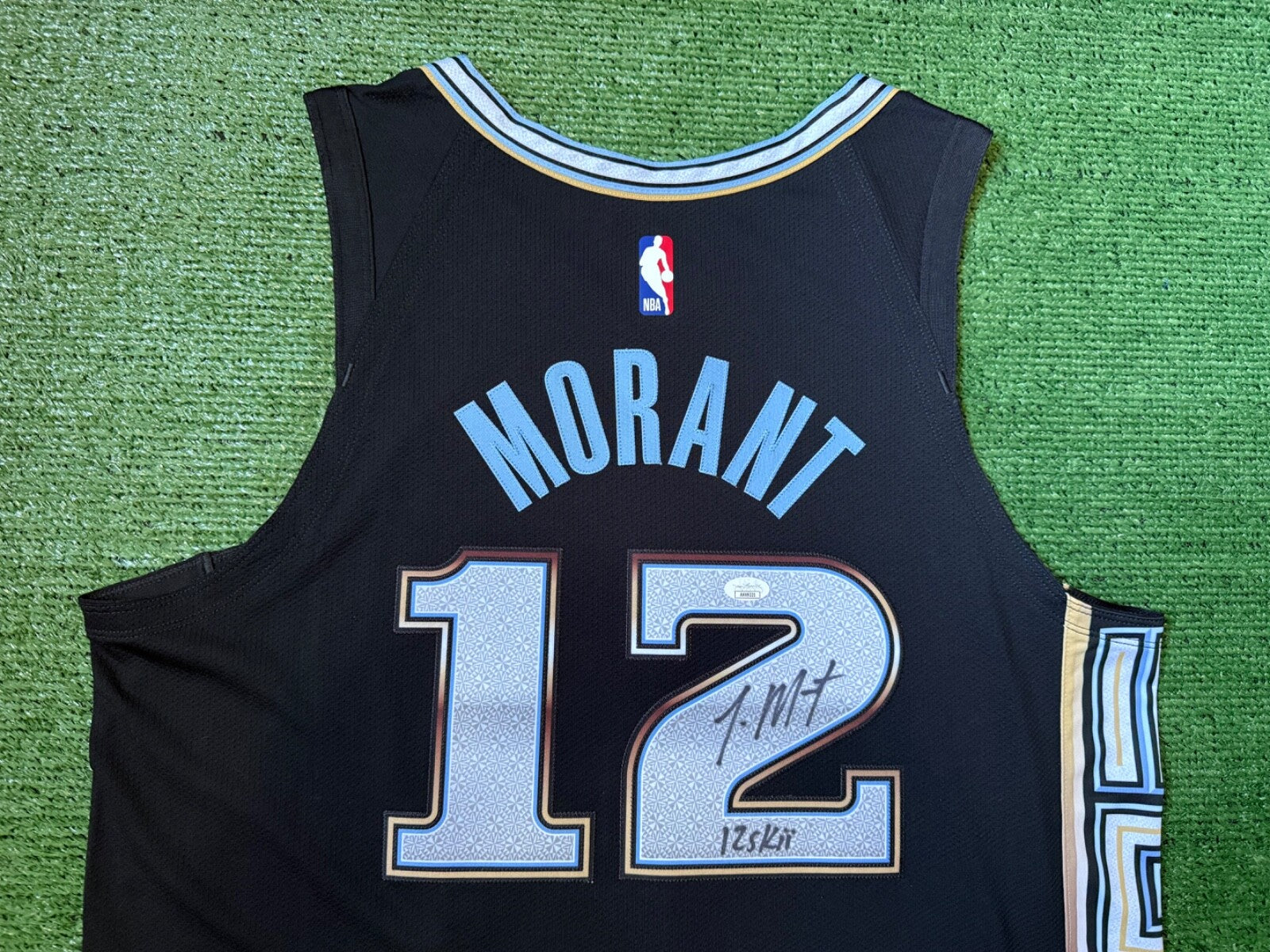 Ja Morant Memphis Grizzlies Autographed Jersey #12 Nike ADV Authentic Blue Size 48 (L) NBA