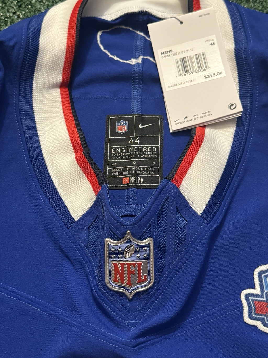 Keon Coleman Buffalo Bills Jersey #0 Nike Vapor Fuse Elite Blue Size 44 (L) NFL