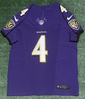 Zay Flowers Baltimore Ravens Jersey #4 Nike Vapor FUSE Elite Purple Size 44 (L) NFL