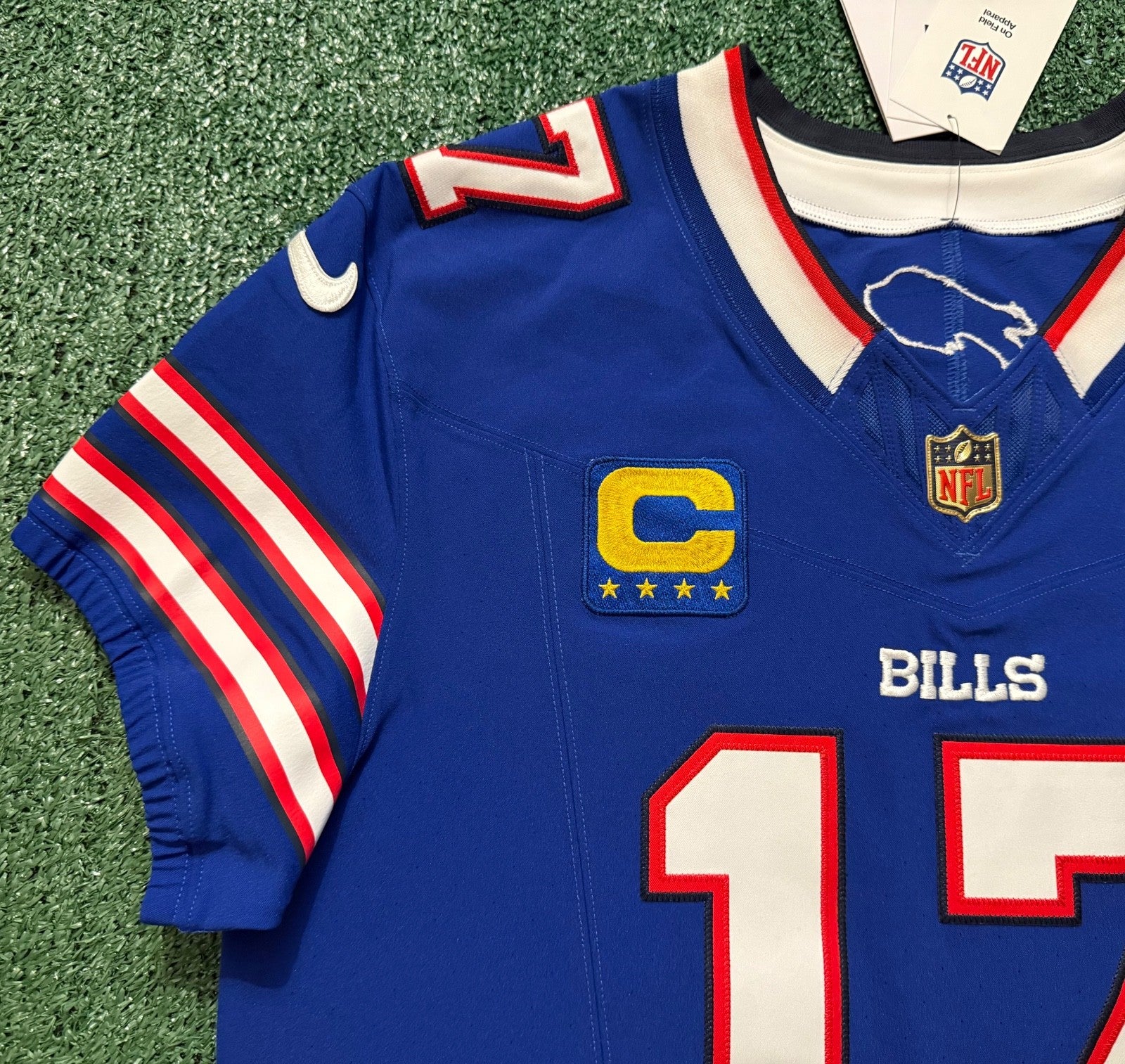 Josh Allen Buffalo Bills Jersey #17 Nike Vapor Fuse Elite Blue Size 44 (L) NFL