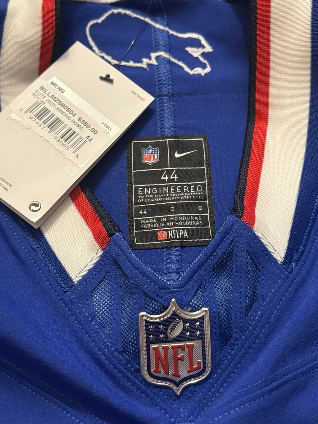 Dalton Kincaid Buffalo Bills Jersey #86 Nike Vapor Fuse Elite Blue Size 44 (L) NFL