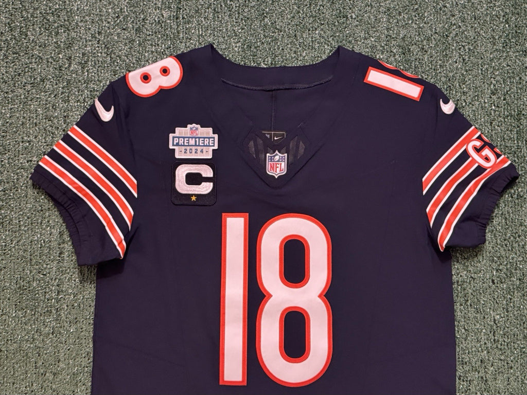 Caleb Williams Chicago Bears Jersey #18 Nike Vapor FUSE Elite Navy Size 40 (Medium) NFL