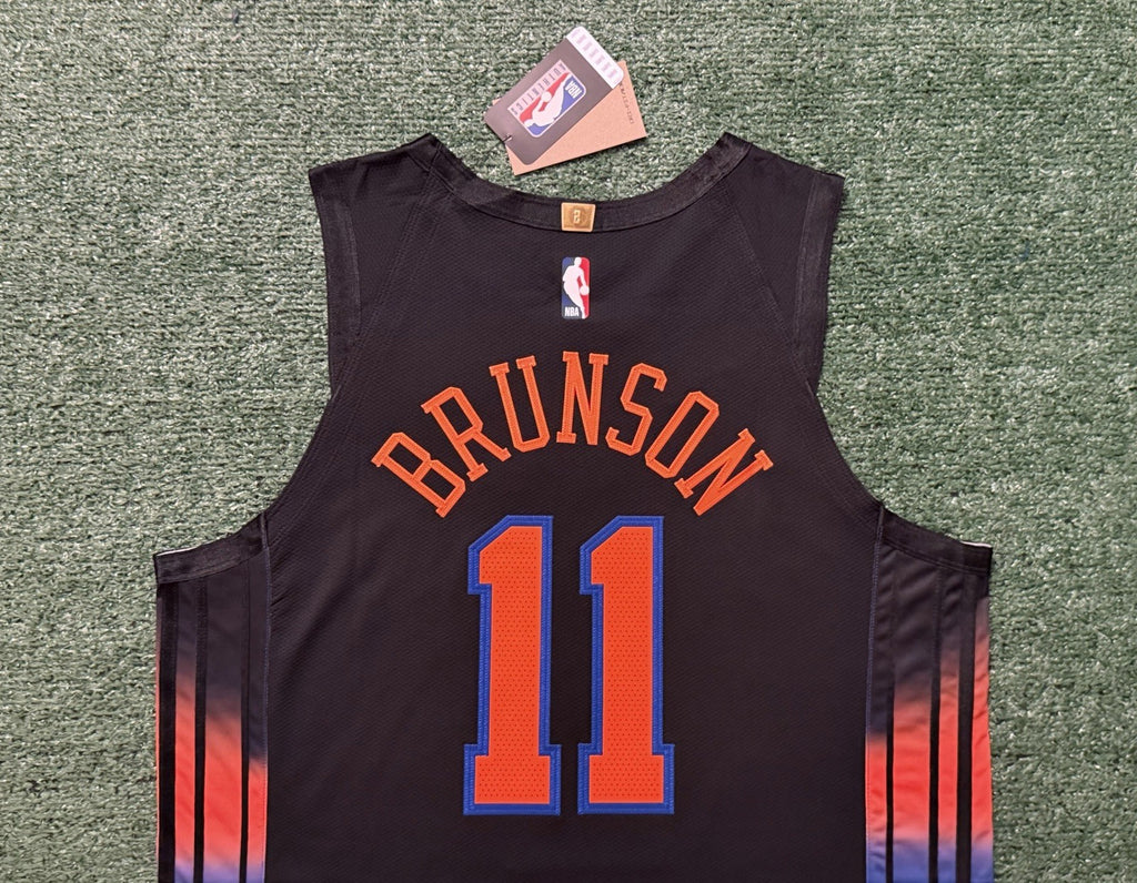Jalen Brunson New York Knicks Jersey #11 Nike ADV Authentic Black Size 48 (L) NBA