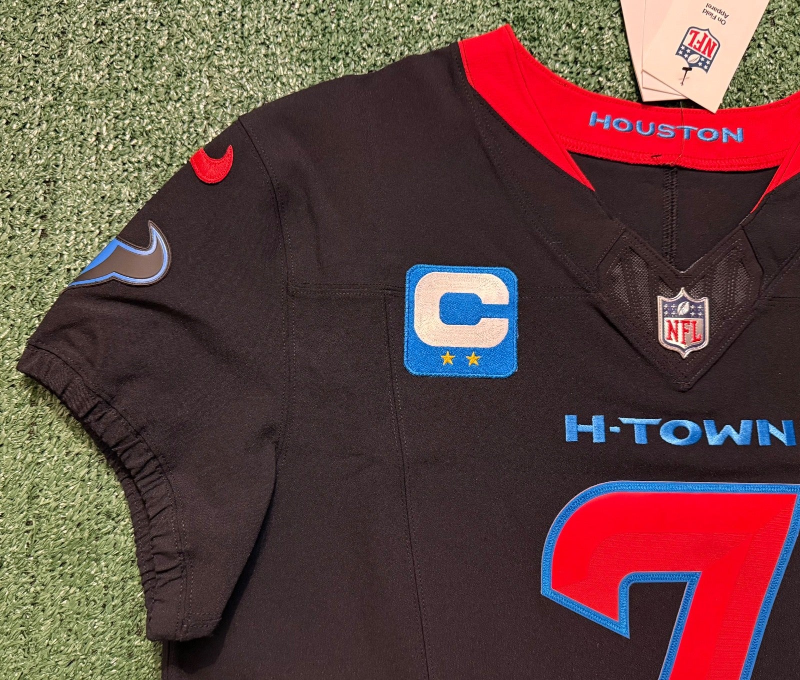 CJ Stroud Houston Texans Jersey #7 Nike Vapor Fuse Elite Navy Size 44 (L) NFL
