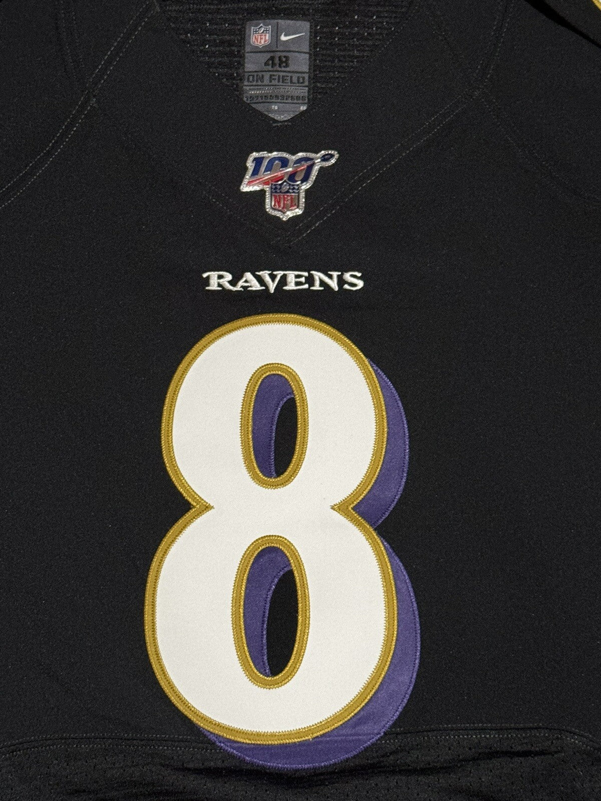 Lamar Jackson Baltimore Ravens Jersey #8 Nike Vapor Elite Black Size 48 (XL) NFL