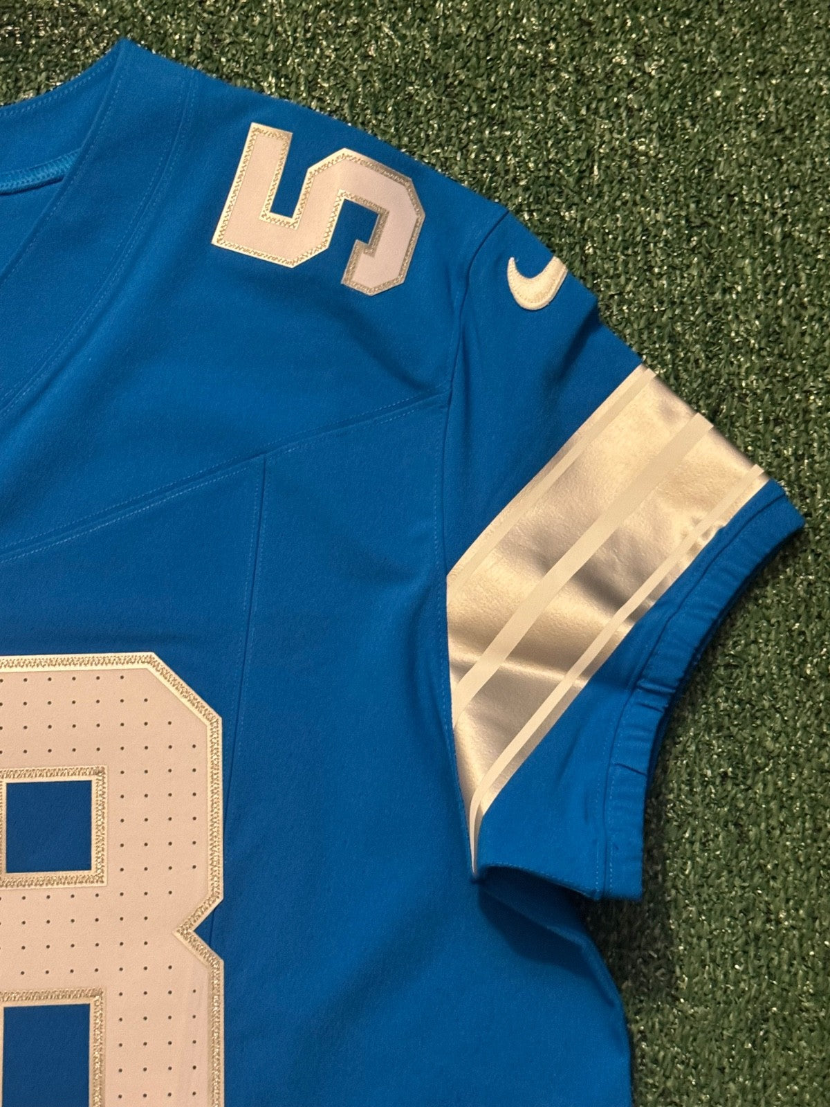 Penei Sewell Detroit Lions Jersey #58 Nike Vapor FUSE Elite Blue 48 (XL) NFL