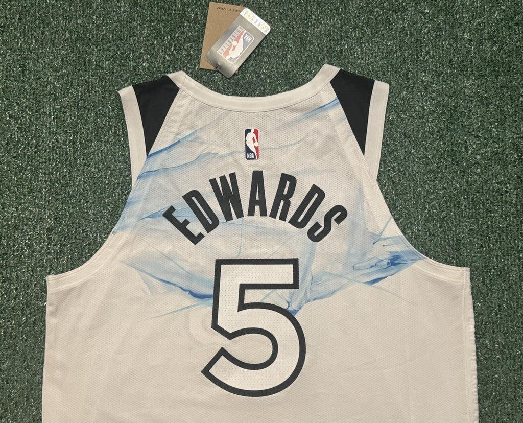 Anthony Edwards Minnesota Timberwolves Jersey #5 Nike ADV Authentic White Size 48 (L) NBA