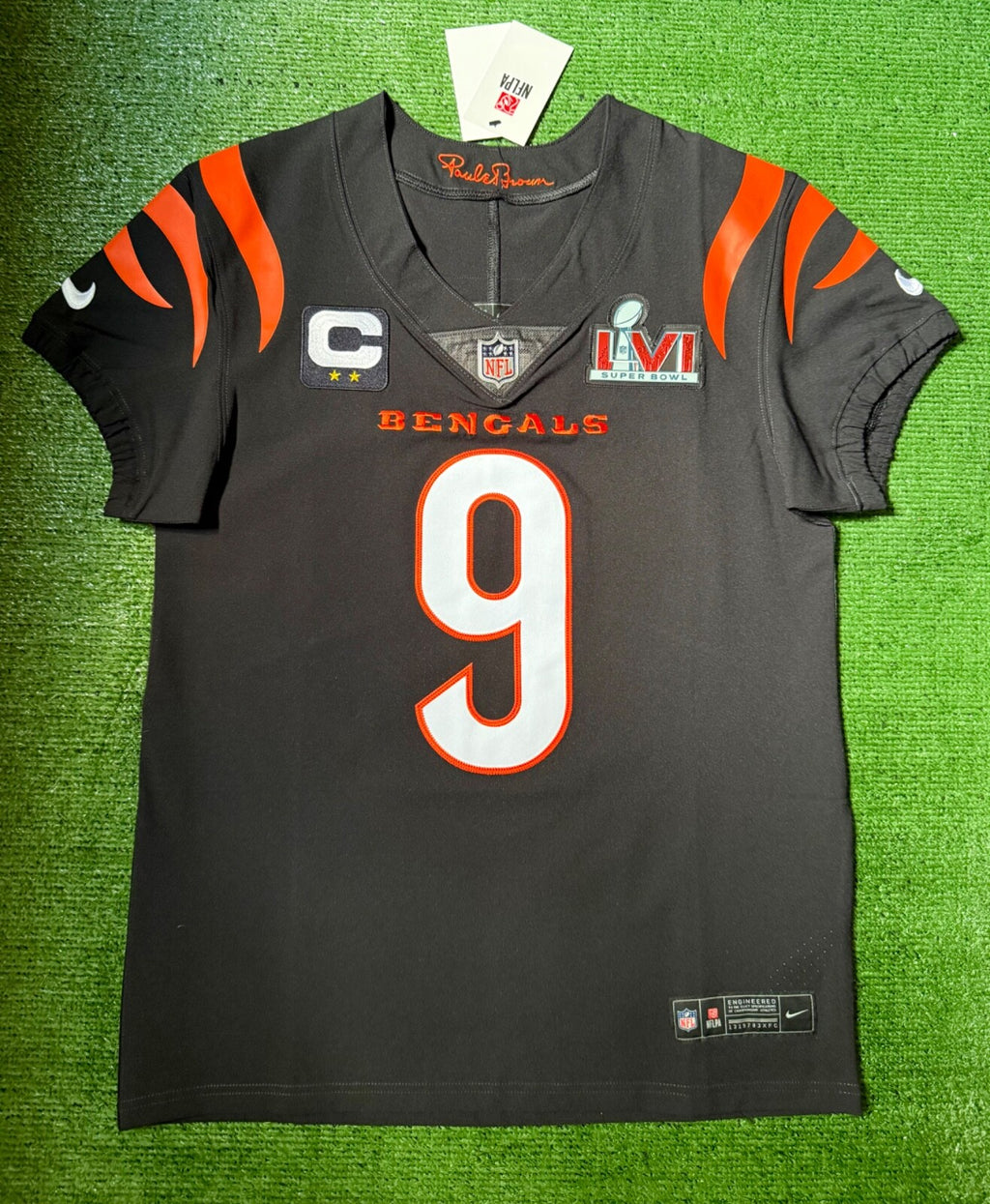 Joe Burrow Cincinnati Bengals Jersey #9 Nike Vapor Elite Black Size 40 (M) NFL