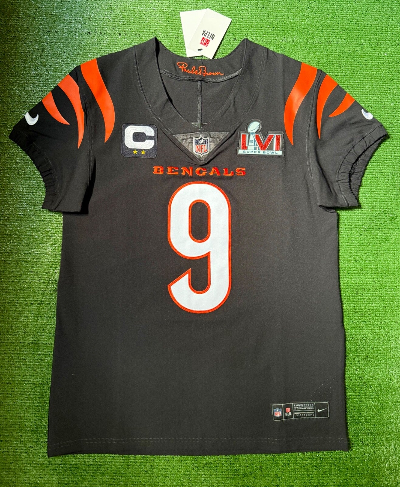Joe Burrow Cincinnati Bengals Jersey #9 Nike Vapor Elite Black Size 40 (M) NFL