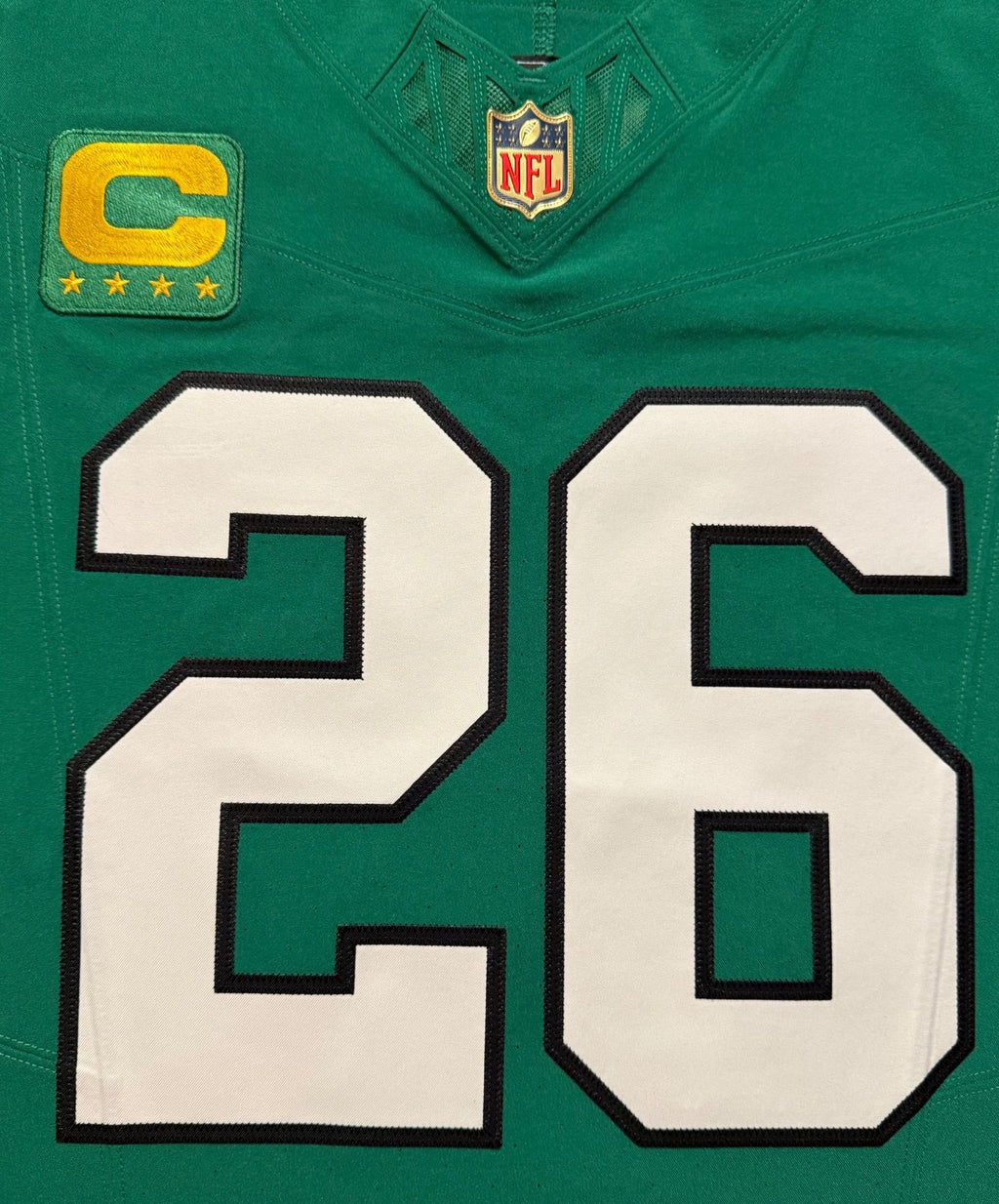 Saquon Barkley Philadelphia Eagles Jersey #26 Nike Vapor FUSE Elite Kelly Green Size 40 (Medium) NFL