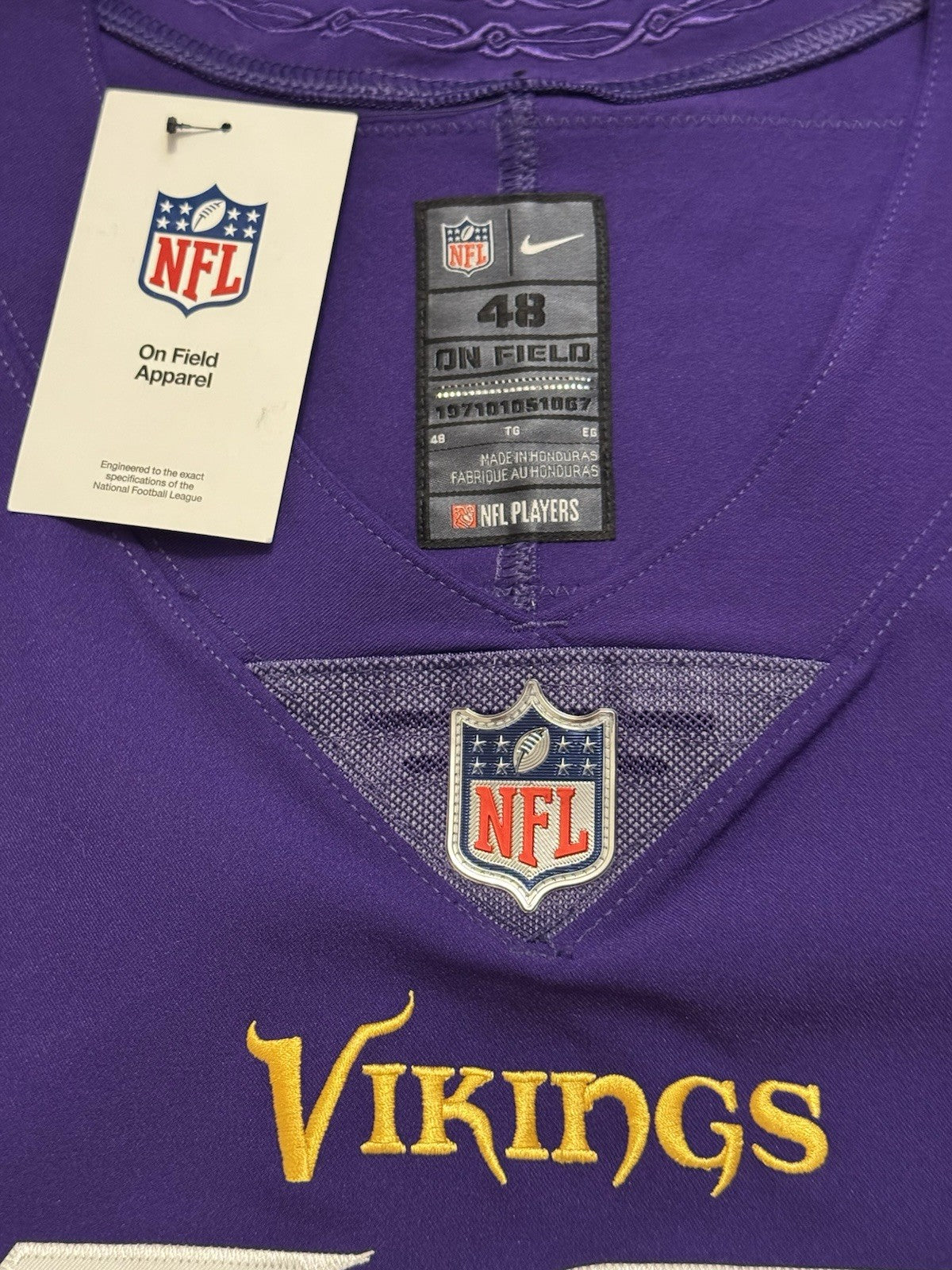 Justin Jefferson Minnesota Vikings Jersey #18 Nike Vapor Elite Purple Size 48 (XL) NFL