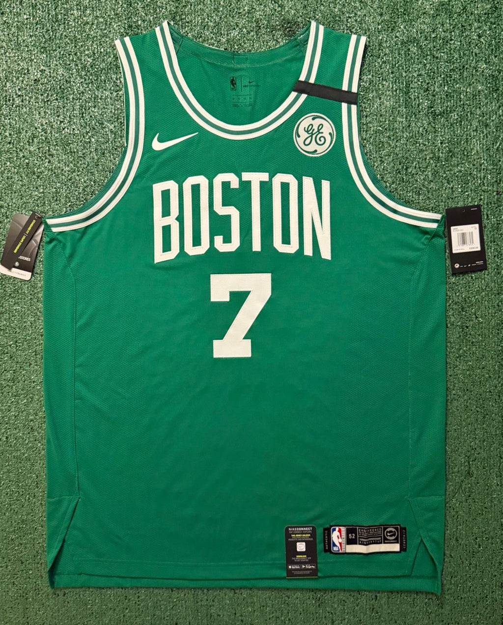 Jaylen Brown Boston Celtics Jersey #7 Nike Vaporknit Authentic Green Size 52 (XL) NBA
