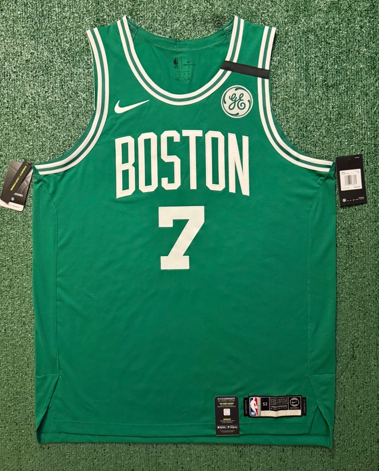Jaylen Brown Boston Celtics Jersey #7 Nike Vaporknit Authentic Green Size 52 (XL) NBA