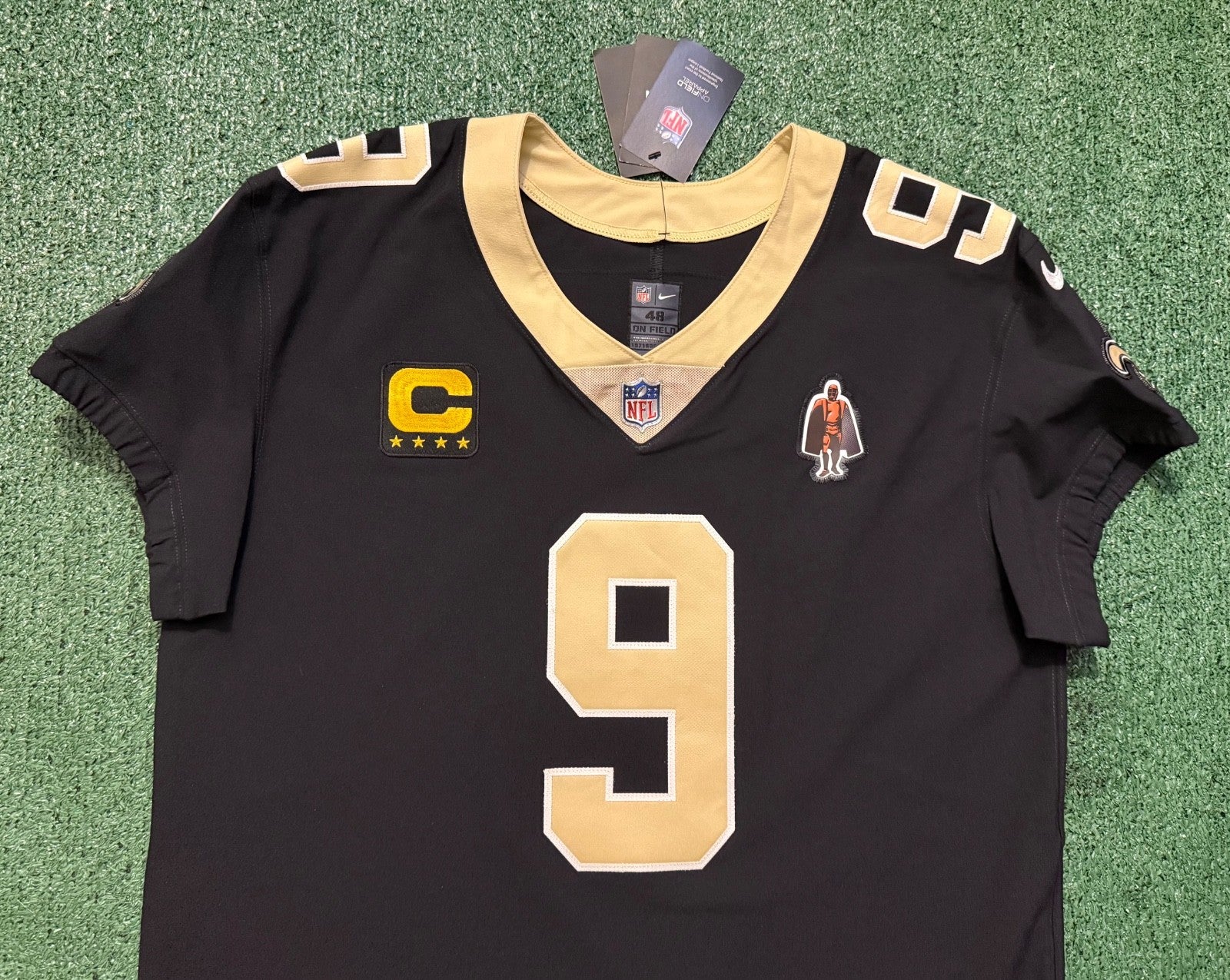 Authentic Drew Brees New Orleans Saints Jersey #9 Nike Vapor Elite Black Size 48 (XL) NFL
