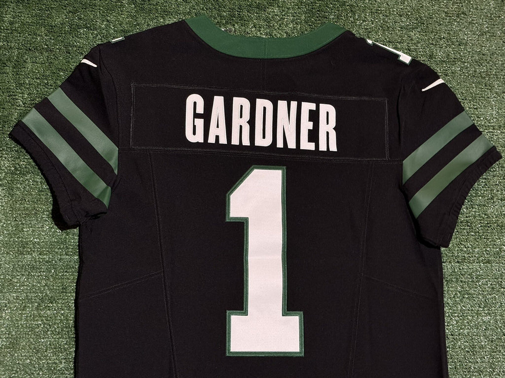 Sauce Gardner New York Jets Jersey #1 Nike Vapor Fuse Elite Black Size 40 (M) NFL