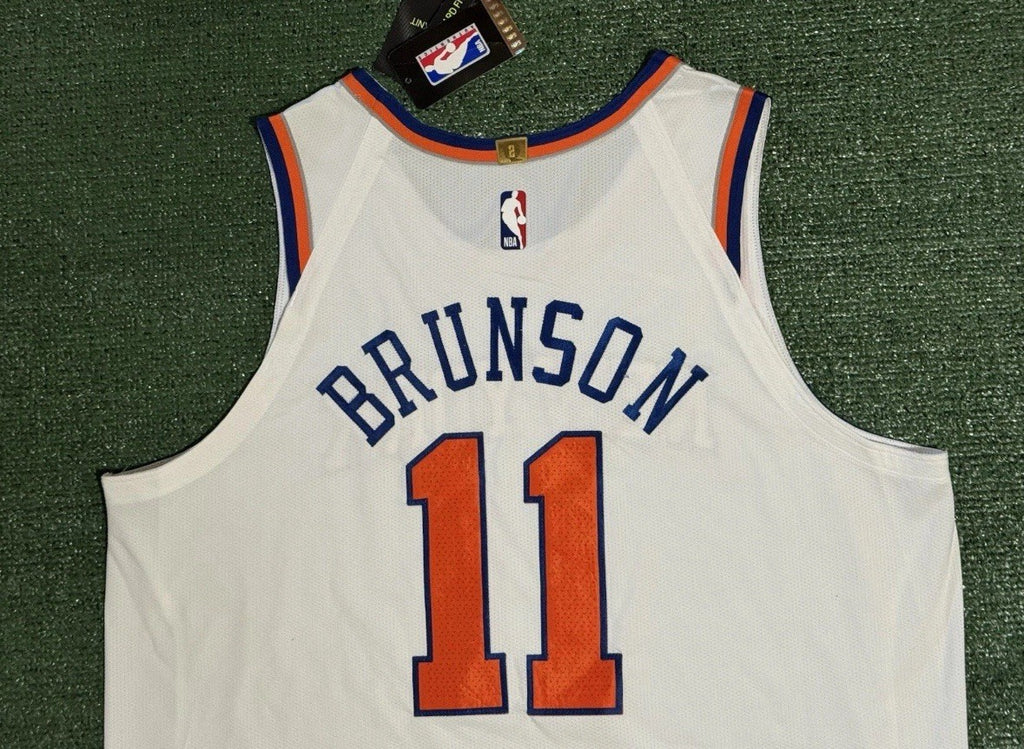 Jalen Brunson New York Knicks Jersey #11 Nike VaporKnit Authentic White Size 52 (XL) NBA