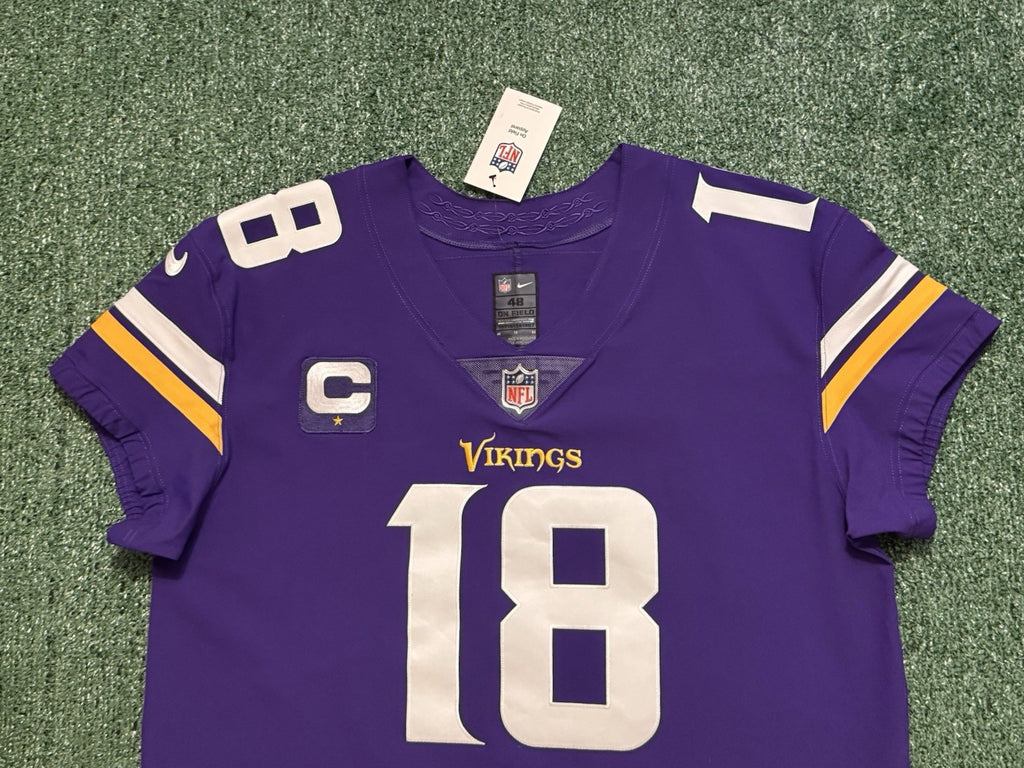 Justin Jefferson Minnesota Vikings Jersey #18 Nike Vapor Elite Purple Size 48 (XL) NFL