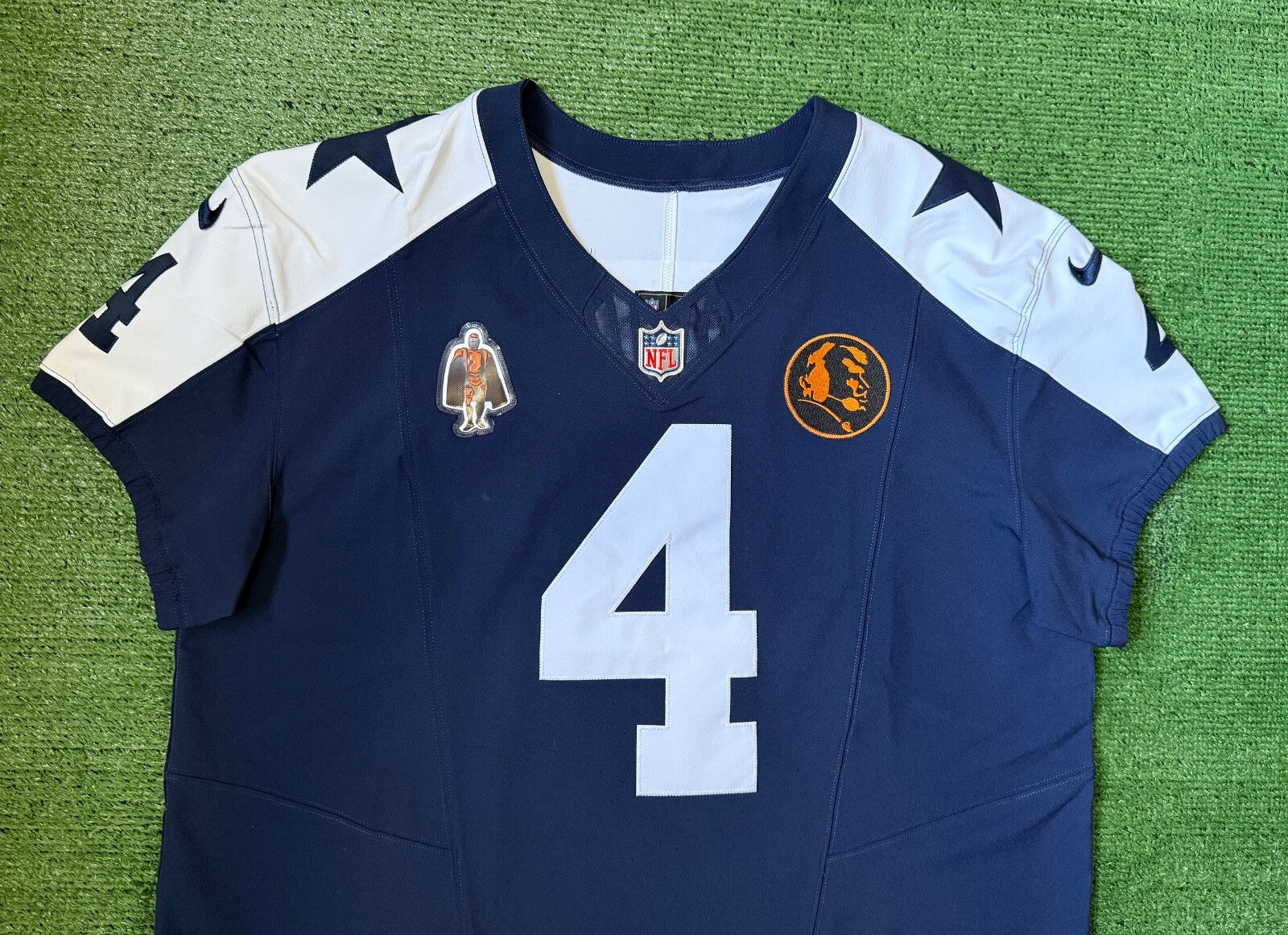 Dak Prescott Dallas Cowboys Jersey #4 Nike Vapor Fuse Elite Navy Size 48 (XL) NFL
