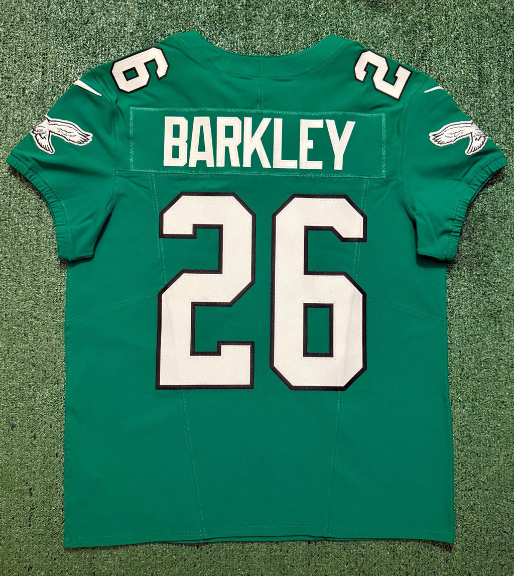 Saquon Barkley Philadelphia Eagles Jersey #26 Nike Vapor FUSE Elite Kelly Green Size 44 (Large) NFL