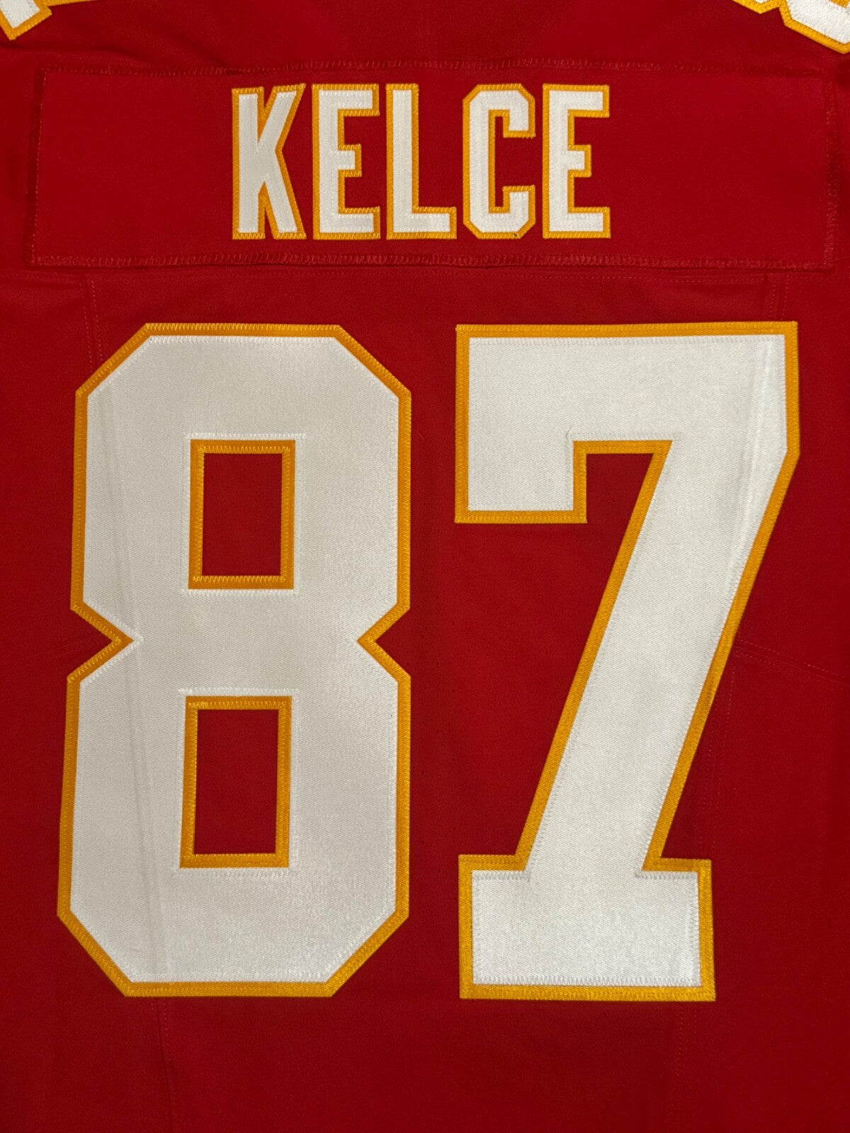 Travis Kelce Kansas City Chiefs Jersey #87 Nike Vapor Fuse Elite Red Size 44 (L) NFL