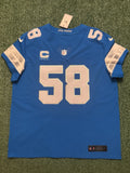 Penei Sewell Detroit Lions Jersey #58 Nike Vapor FUSE Elite Blue 48 (XL) NFL