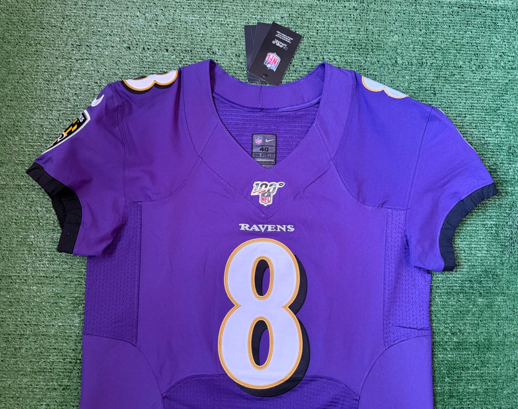 Lamar Jackson Baltimore Ravens Jersey #8 Nike Vapor Elite Purple Size 40 (M) NFL
