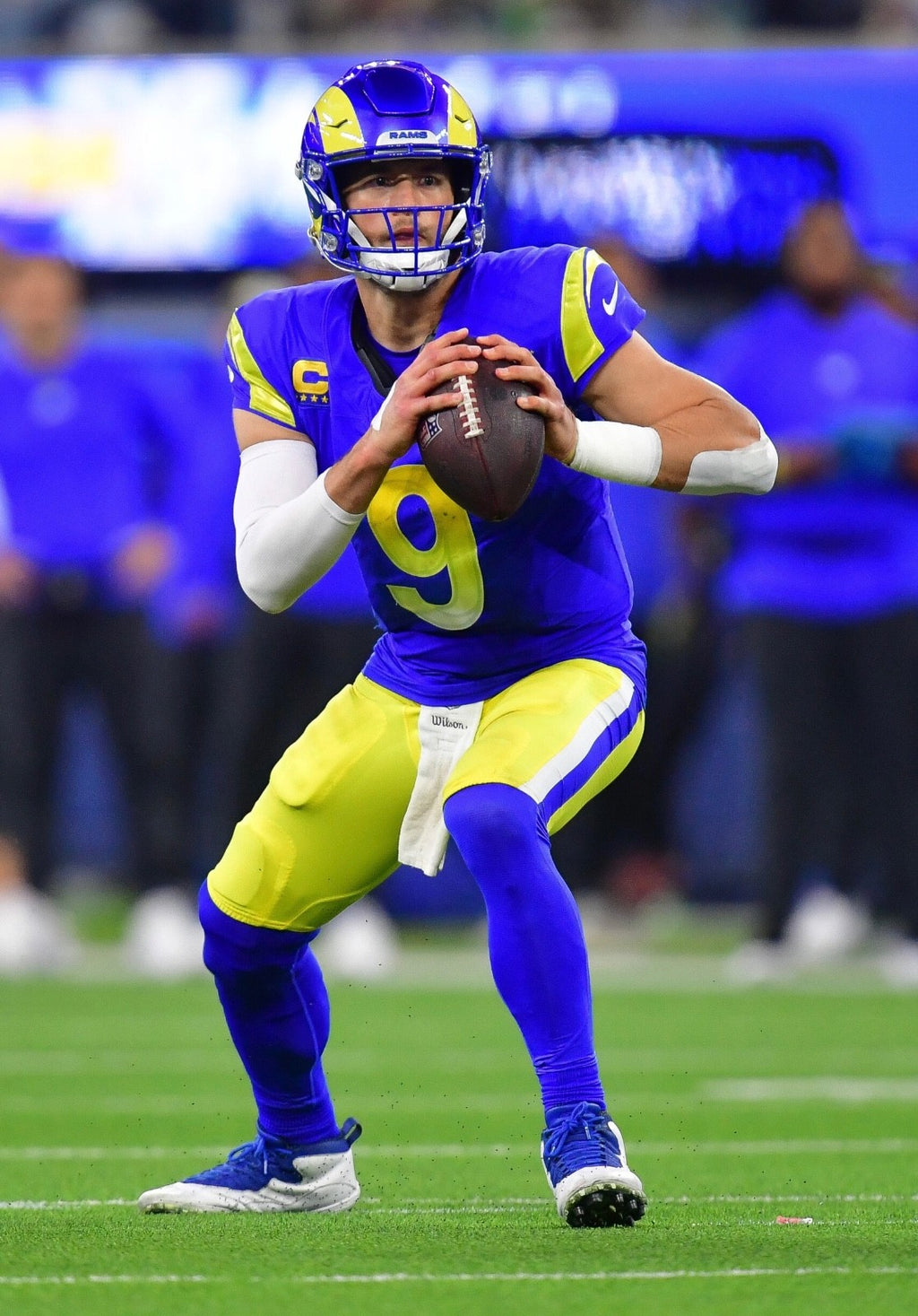 Matthew Stafford Los Angeles Rams Jersey #9 Nike Vapor FUSE Elite blue Size 40 (Medium) NFL