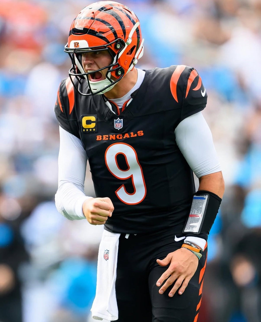 Joe Burrow Cincinnati Bengals Jersey #9 Nike Vapor FUSE Elite Black Size 44 (L) NFL