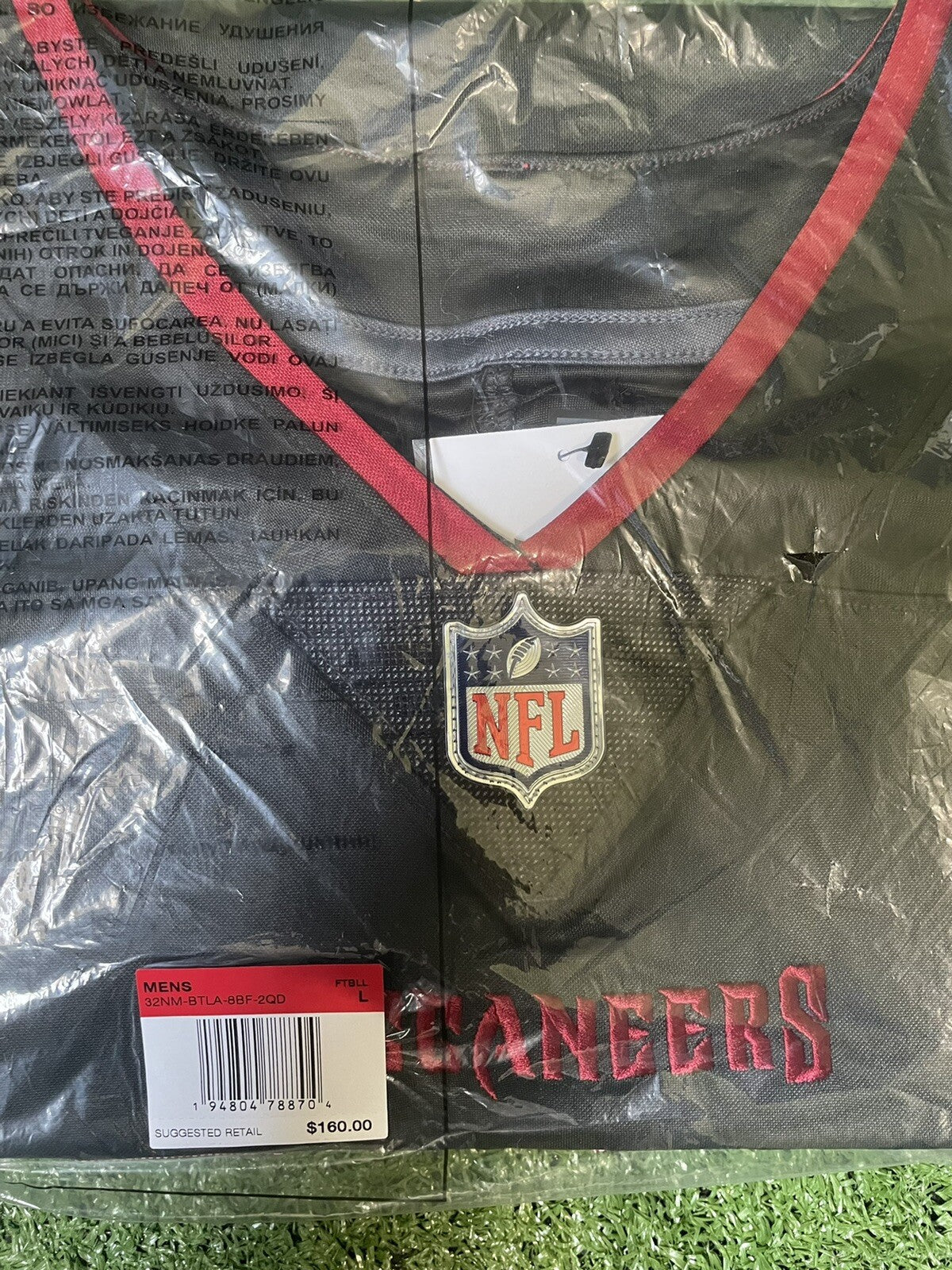 Tom Brady Tampa Bay Buccaneers Jersey #12 Nike Vapor Limited Gray Size Mens (Large) NFL