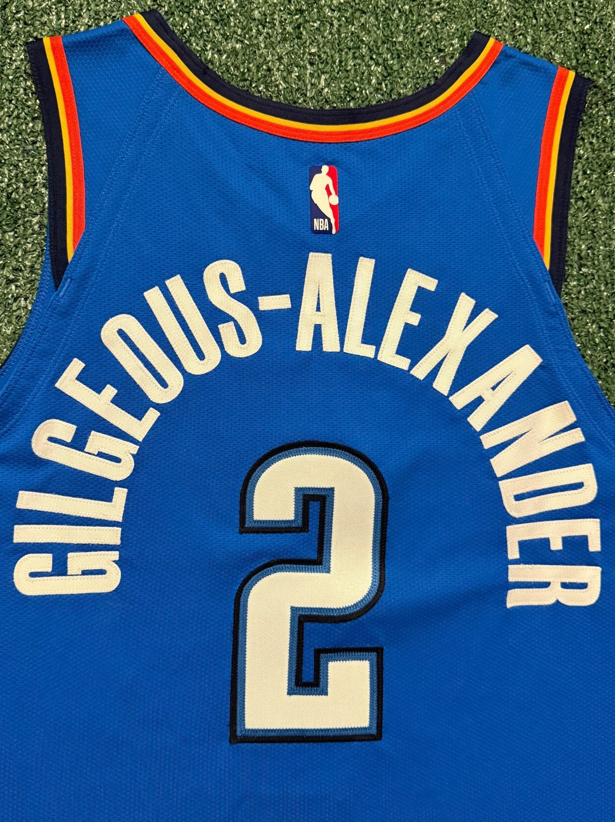 Shai Gilgeous-Alexander Oklahoma City Thunder Jersey #2 Nike VaporKnit Authentic Blue Size 48 (L) NBA