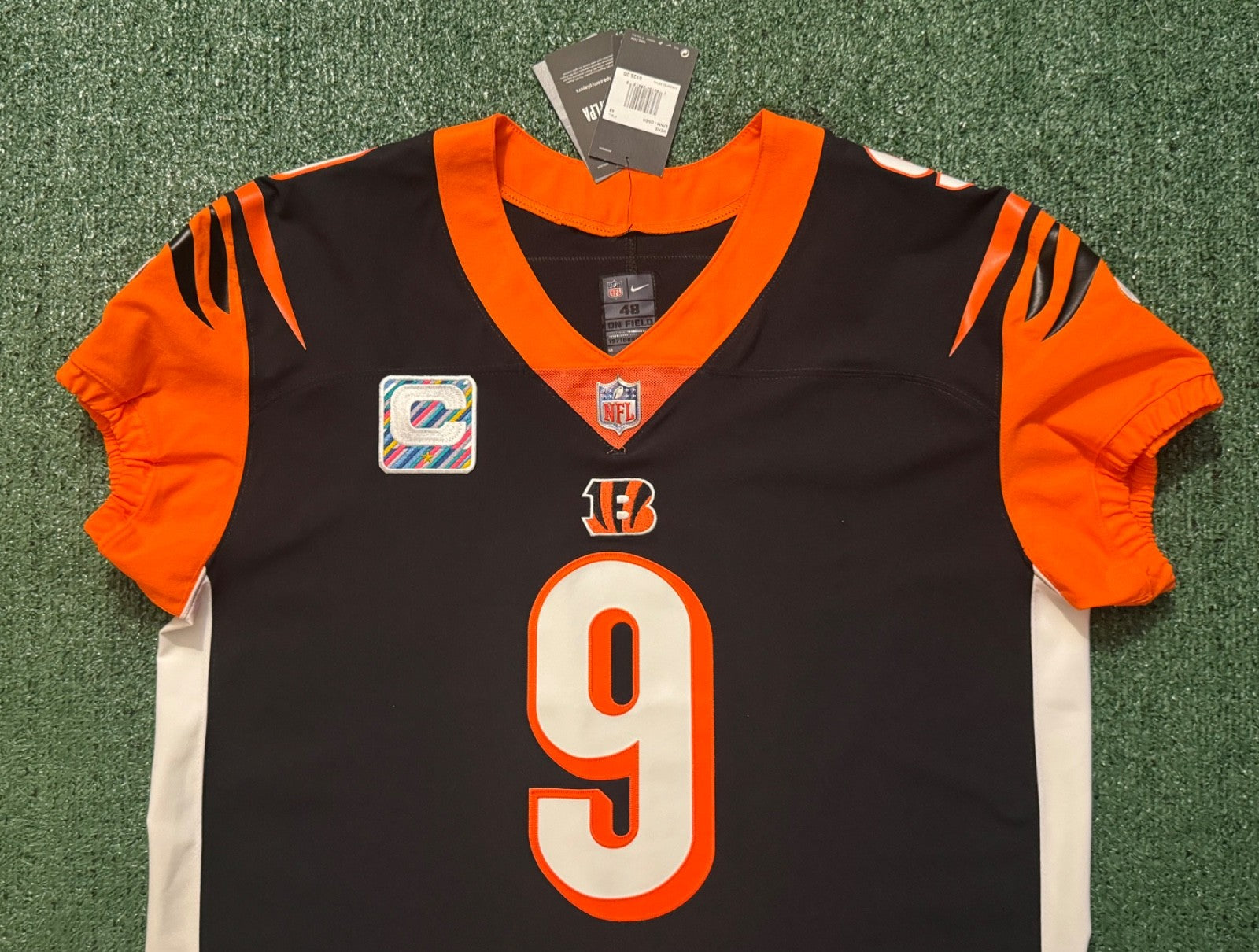 Joe Burrow Cincinnati Bengals Jersey #9 Nike Vapor Elite Black Size 48 (XL) NFL