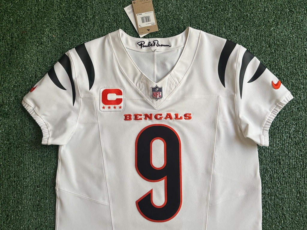Joe Burrow Cincinnati Bengals Jersey #9 Nike Vapor FUSE Elite White Size 40 (M) NFL