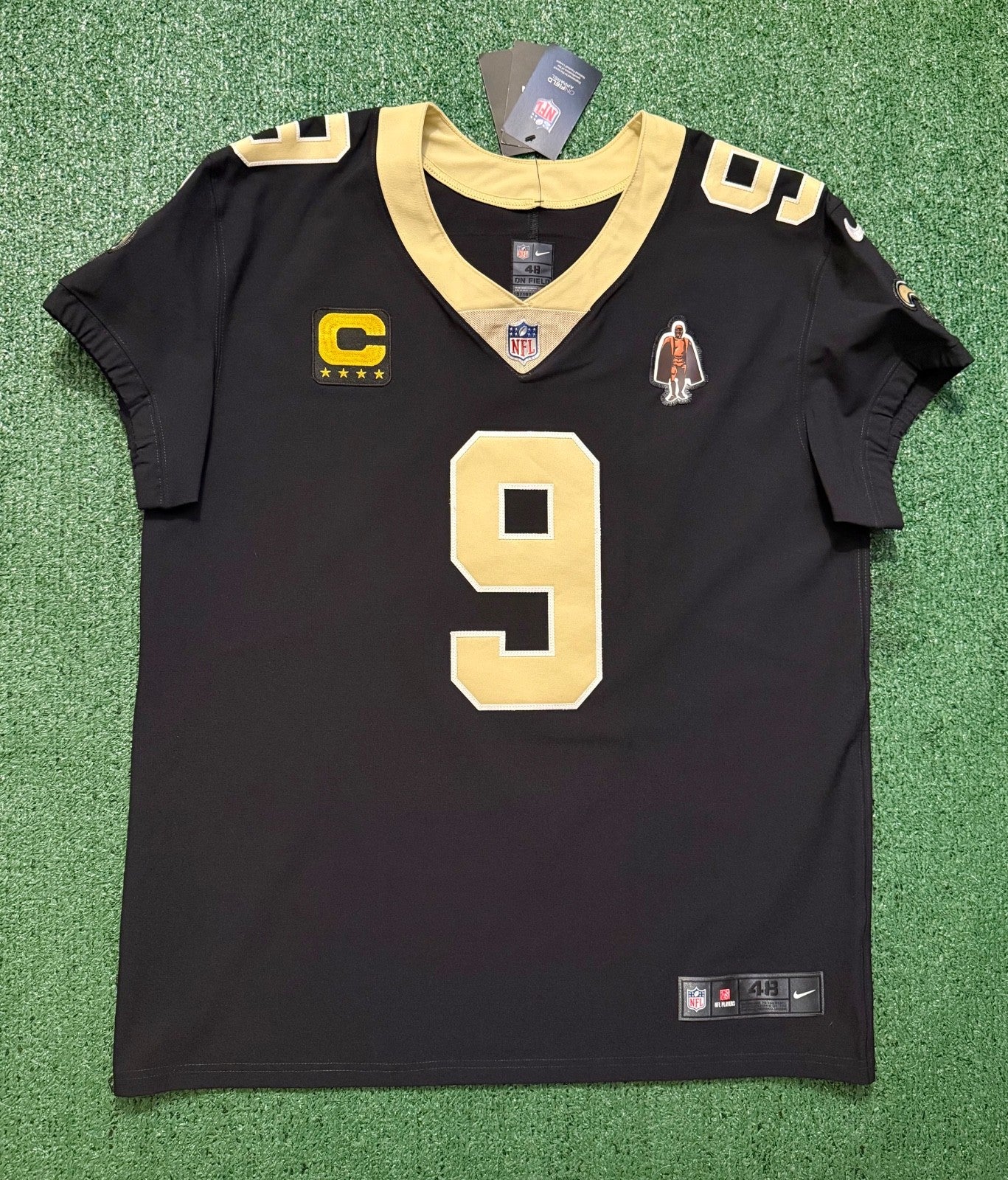 Authentic Drew Brees New Orleans Saints Jersey #9 Nike Vapor Elite Black Size 48 (XL) NFL
