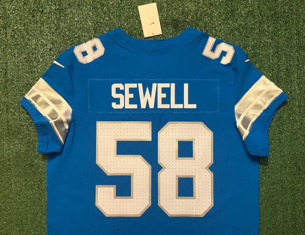 Penei Sewell Detroit Lions Jersey #58 Nike Vapor FUSE Elite Blue 48 (XL) NFL