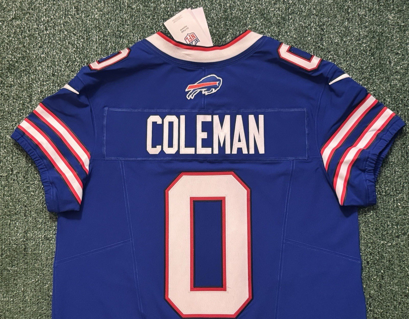 Keon Coleman Buffalo Bills Jersey #0 Nike Vapor Fuse Elite Blue Size 44 (L) NFL