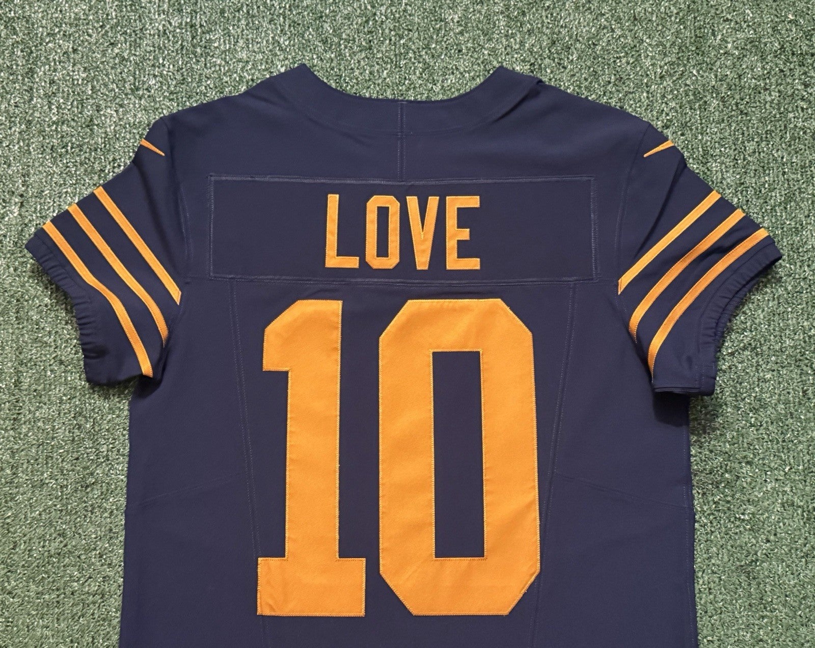 Jordan Love Green Bay Packers Jersey #10 Nike Vapor FUSE Elite Navy Size 40 (Medium) NFL