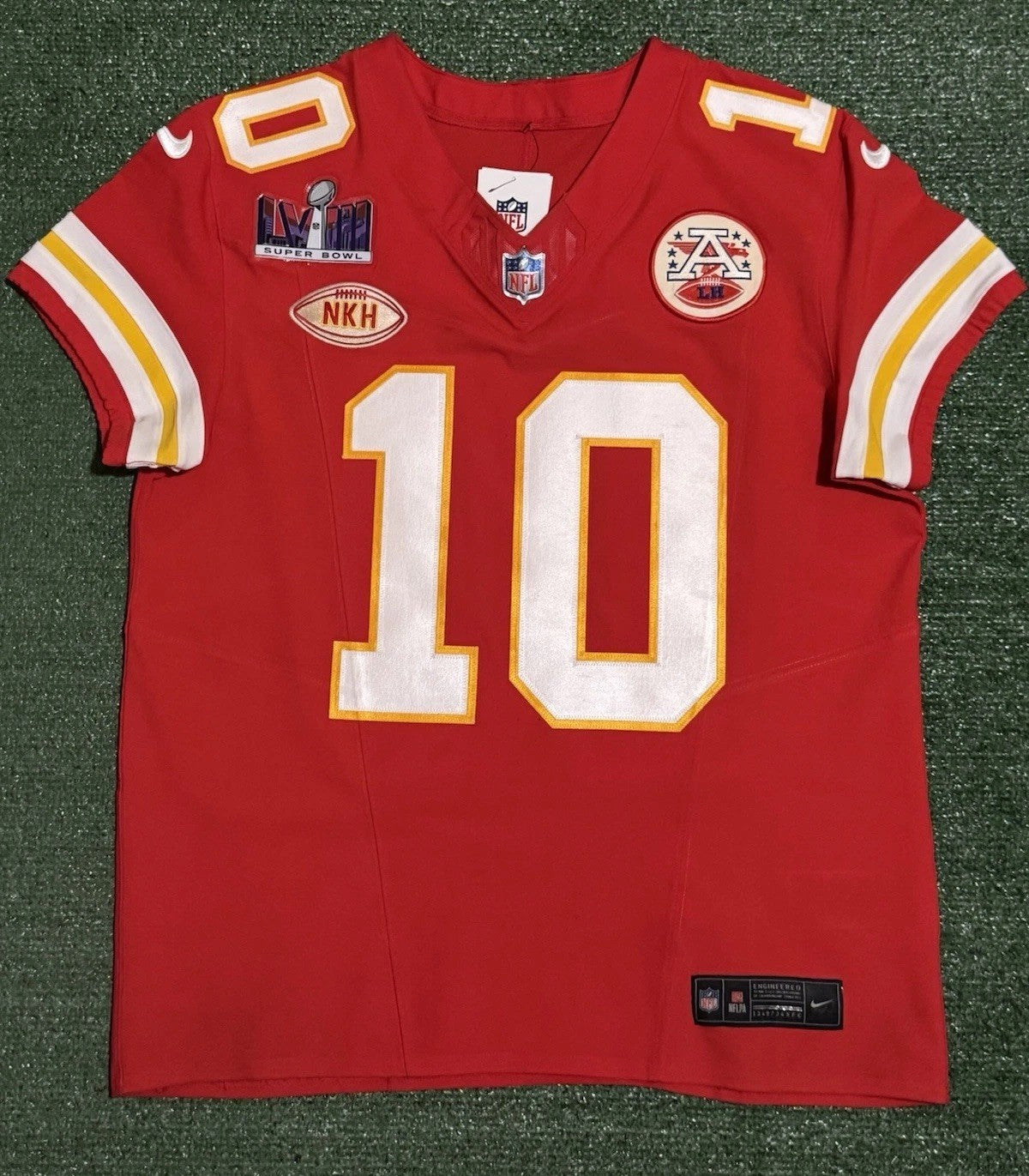 Isiah Pacheco Kansas City Chiefs Jersey #10 Nike Vapor Fuse Elite Red Size 44 (L) NFL