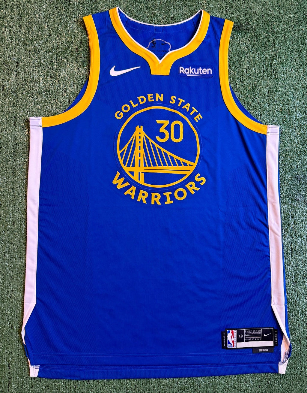 Steph Curry Golden State Warriors Jersey #30 Nike ADV Authentic Blue Size 48 (L) NBA