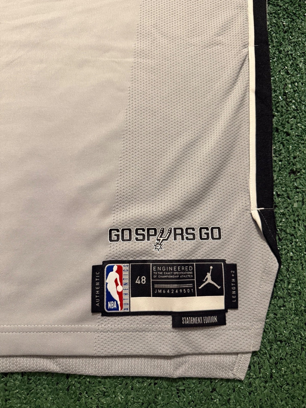 Victor Wembanyama San Antonio Spurs Jersey #1 Nike ADV Authentic Gray Size 48 (L) NBA