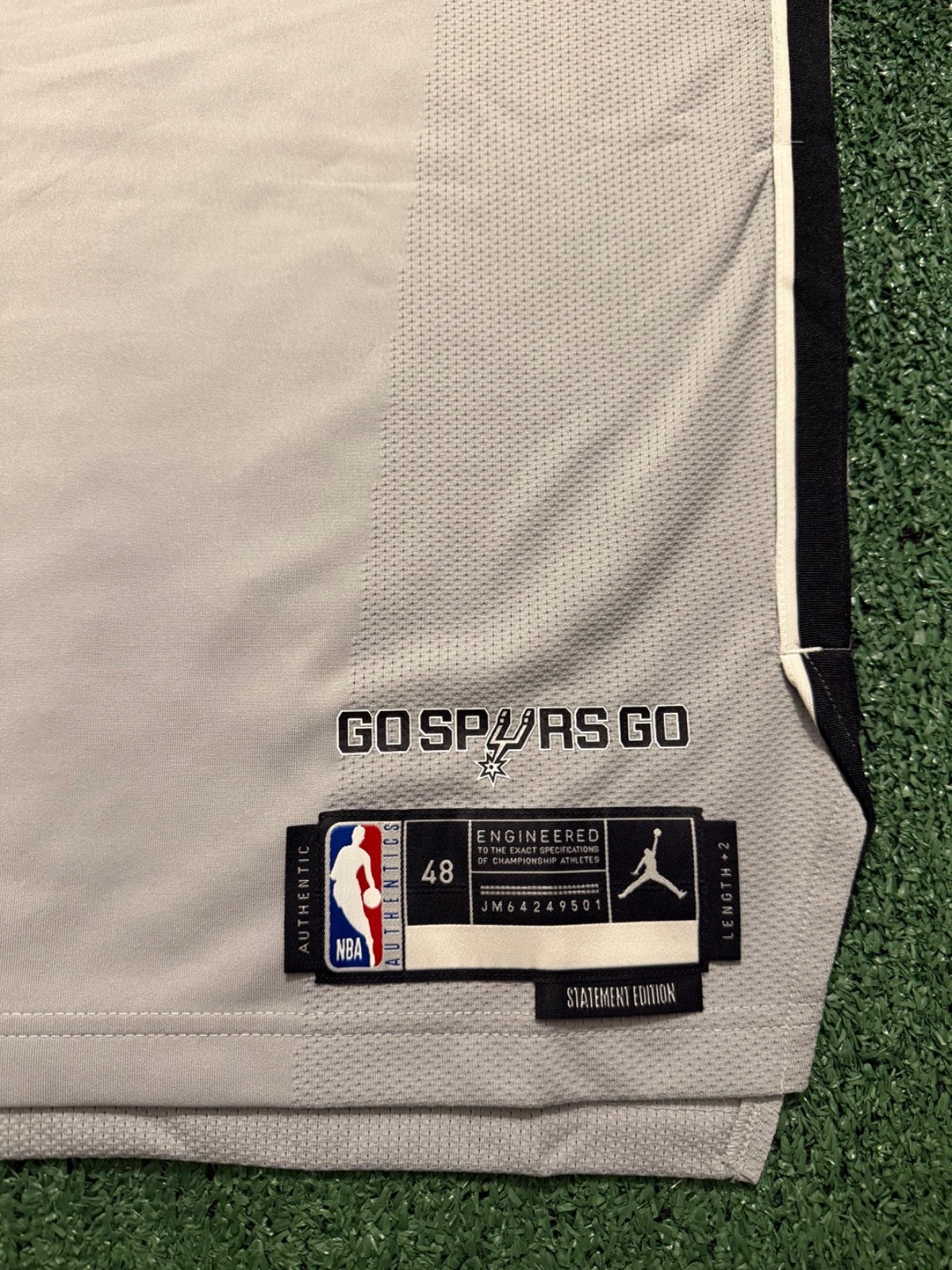 Victor Wembanyama San Antonio Spurs Jersey #1 Nike ADV Authentic Gray Size 48 (L) NBA