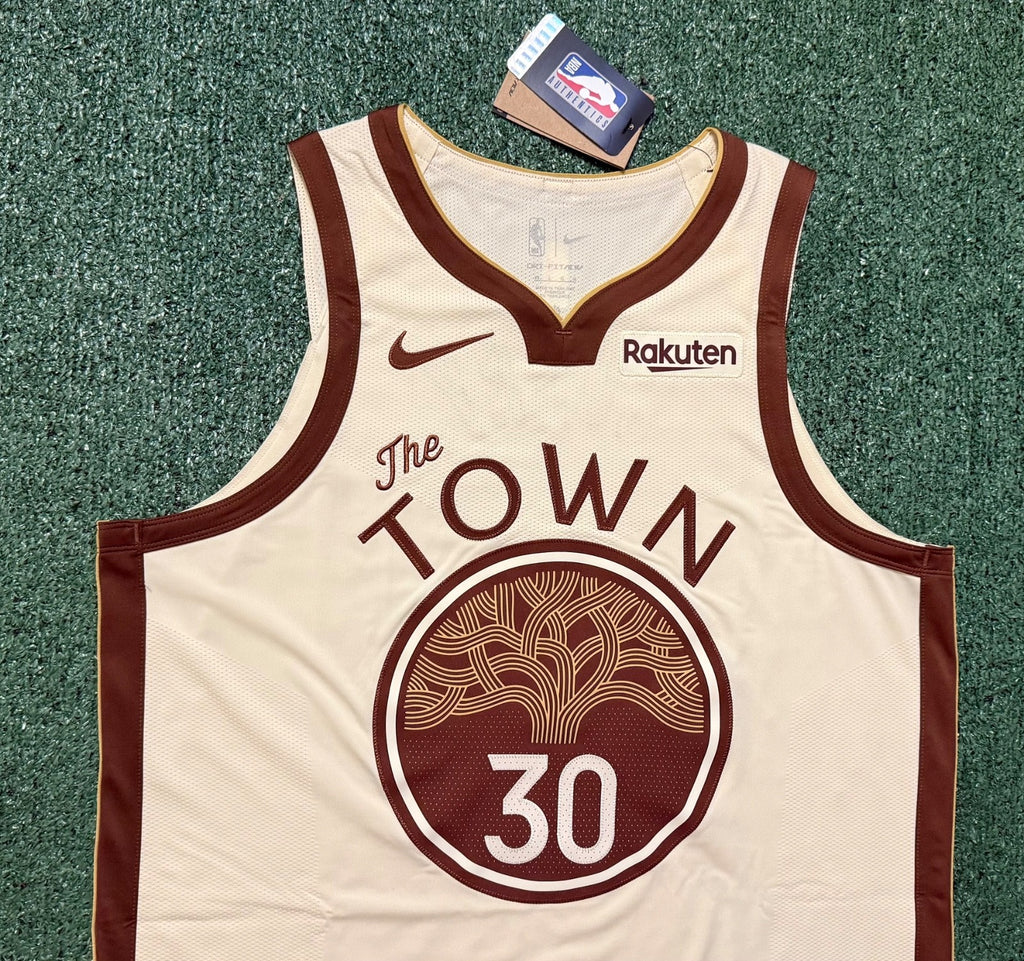 Steph Curry Golden State Warriors Jersey #30 Nike ADV Authentic Tan Size 48 (L) NBA