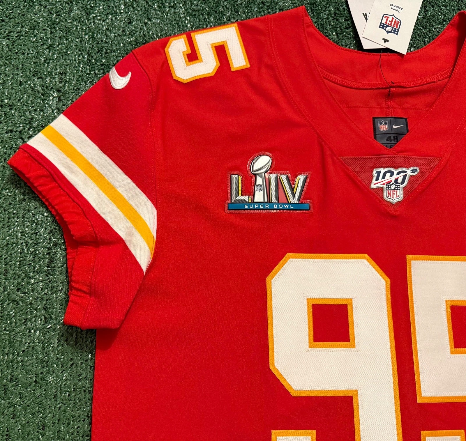 Chris Jones Kansas City Chiefs Jersey #95 Nike Vapor Elite Red Size 48 (XL) NFL