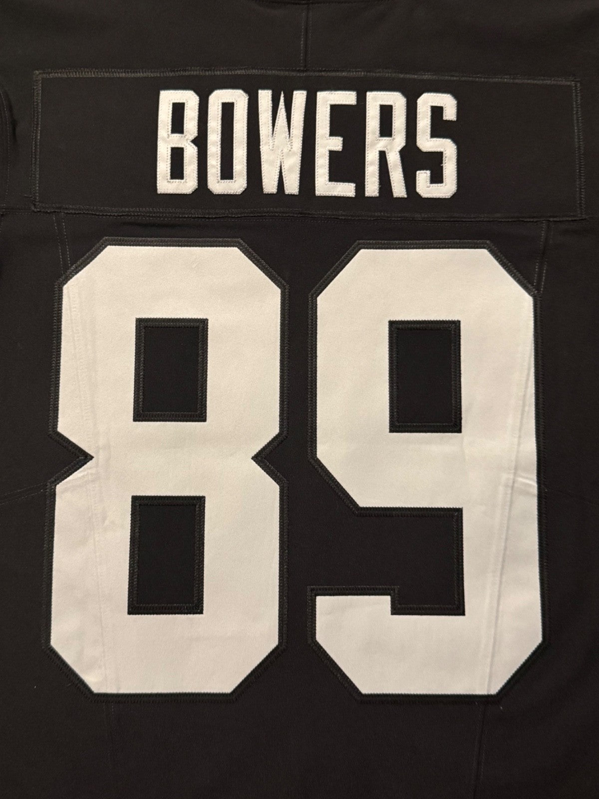 Brock Bowers Las Vegas Raiders Jersey #89 Nike Vapor Fuse Elite Black Size 40 (M) NFL