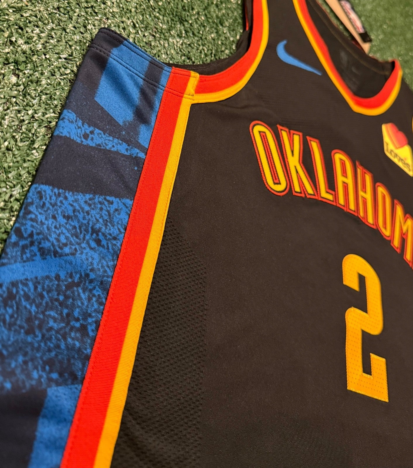 Shai Gilgeous-Alexander Oklahoma City Thunder Jersey #2 Nike ADV Authentic Black Size 48 (L) NBA