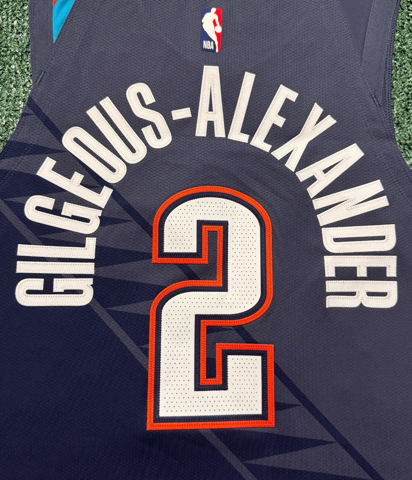 Shai Gilgeous-Alexander Oklahoma City Thunder Jersey #2 Nike ADV Authentic Blue Size 44 (M) NBA