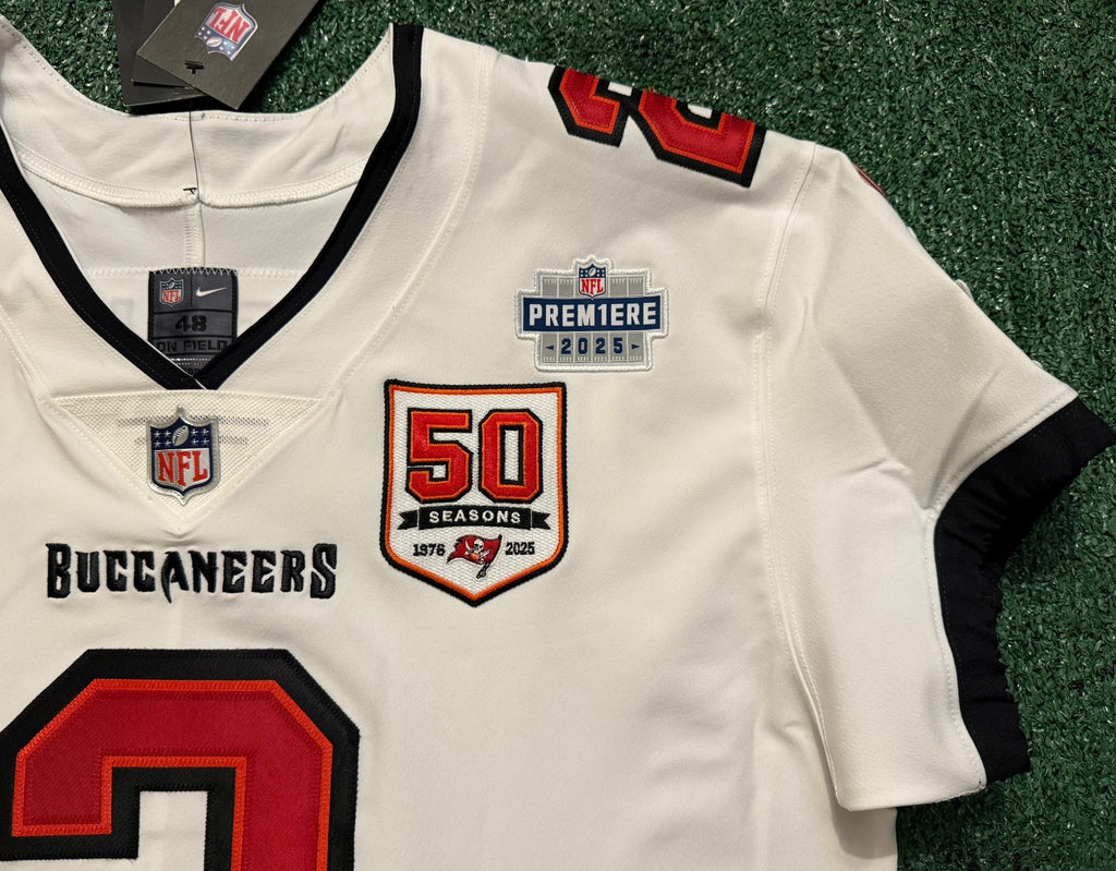 Emeka Egbuka Tampa Bay Buccaneers Jersey #2 Nike Vapor Elite White Size 48 (XL) NFL